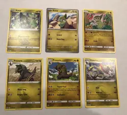 Lot Of 6 Axew Fraxure and Haxorus Pokemon Cards - Image 1