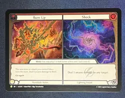 FAB LGS345 Burn Up Shock COLD FOIL Elemental Promo Card Flesh & Blood TCG - Image 1