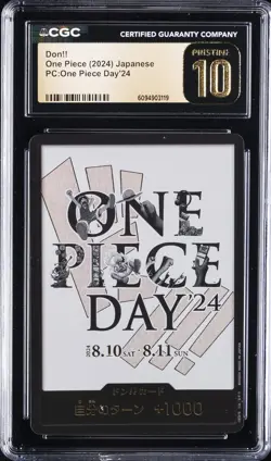 2024 ONE PIECE PC: ONE PIECE DAY '24 JAPANESE DON!! CARD CGC 10 PRISTINE - Image 1