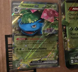 Venusaur ex & Blastoise EX Sv07: Stellar Crown Holo Stamp 3 promos w Jumbo card - Image 2