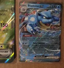 Venusaur ex & Blastoise EX Sv07: Stellar Crown Holo Stamp 3 promos w Jumbo card - Image 3