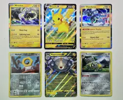 Pokemon TCG 6 Card Lot Pikachu V, Magnezone ex, Holo, Rev Holo 2018-2023 LP/NM - Image 1