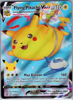 Flying Pikachu VMAX 007/025 Celebrations - Pokemon Card - NM - Image 1