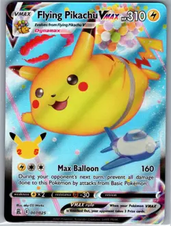 Flying Pikachu VMAX 007/025 Celebrations - Pokemon Card - NM - Image 1