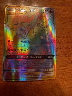 Pokemon - Reshiram Charizard GX Tag Team Rainbow Rare - Image 1
