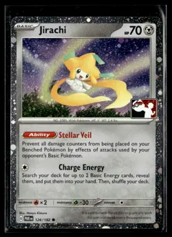 Jirachi Prize Pack Series 5 Stamped Pokemon TCG 126/182 Paradox Rift Cosmos Holo - Image 1