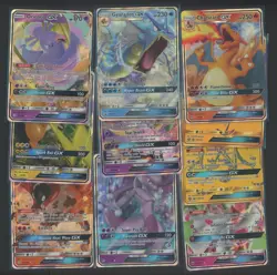 Lot of (10) Pokemon GX Lot. All near mint Lunala, Solgaleo, Charizard, Gardevoir - Image 1