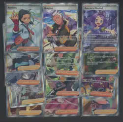 Lot of (13) Pokemon Full Art Trainer Lot. Arcerola, Brandon, Choy, Iris, Worker - Image 1
