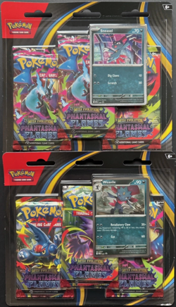 (Lot of 2) Pokemon TCG Phantasmal Flames 3 Pack Blisters | Sneasel & Weavile #4 - Image 1