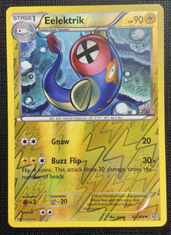 Eelektrik 63/160 Primal Clash Reverse Holo Uncommon LP Pokemon 2015 - Image 1