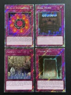 2025 YUGIOH RA04 PLATINUM RARE ROYAL DECREE NM BONUS SET - Image 1