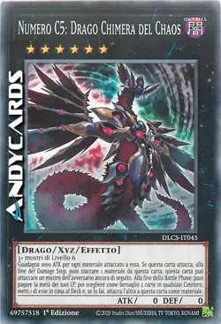 NUMERO C5: DRAGO CHIMERA DEL CHAOS (Number Dragon) • Comune • DLCS IT045 YUGIOH! - Image 1