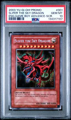 2003 YU-GI-OH! PROMO #001 SLIFER THE SKY DRAGON PSA 10 - Image 1