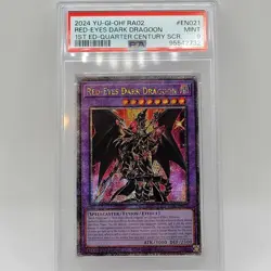 Yu-Gi-Oh! TCG - Red Eyes Dark Dragoon- 1st Ed - Quarter Century - RA02 - PSA 9 - Image 1