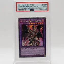 Yu-Gi-Oh! TCG - Red Eyes Dark Dragoon- 1st Ed - Quarter Century - RA02 - PSA 9 - Image 2