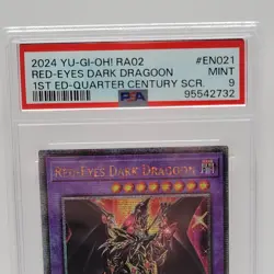 Yu-Gi-Oh! TCG - Red Eyes Dark Dragoon- 1st Ed - Quarter Century - RA02 - PSA 9 - Image 3