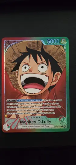 One Piece TCG OP13-001 Monkey D. Luffy Alt Art Leader AA Card Game CCG English - Image 1