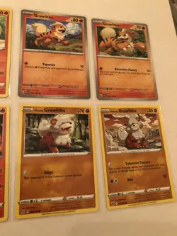 Lot Of 8 Growlithe and Arcanine Pokemon Cards - Image 3