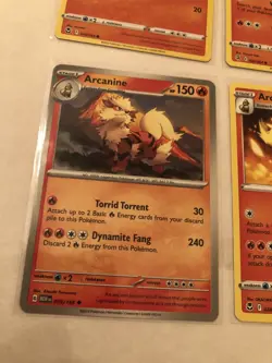 Lot Of 8 Growlithe and Arcanine Pokemon Cards - Image 4
