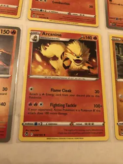 Lot Of 8 Growlithe and Arcanine Pokemon Cards - Image 5