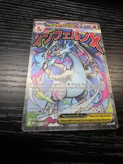 Mega Charizard x Ex 23 Promo Pokemon Card lightly played Condition - Image 3