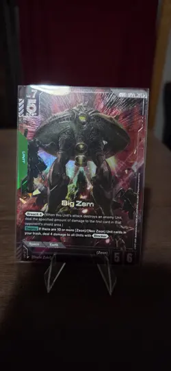 GUNDAM TCG CARD GAME BIG ZAM - GD01-027 R+ HOLO FOIL ENGLISH NEWTYPE RISING NEW - Image 1