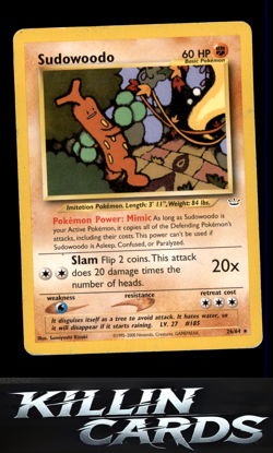 Sudowoodo 26/64 Pokemon Rare Neo Revelation Card LP - Image 1