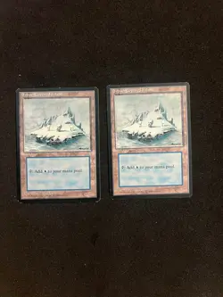 Snow-Covered Island x2 [Ice Age] Magic MTG Cards LP - Image 1