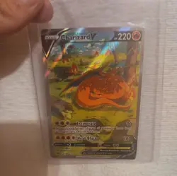 Pokemon Charizard v SWSH260 Full Art Black Star Promo Holo Card NM Condition - Image 1