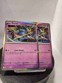 2x Zacian Pre-Release Stamped Promo Phantasmal Flames Pokemon Card NM FAST - Image 1
