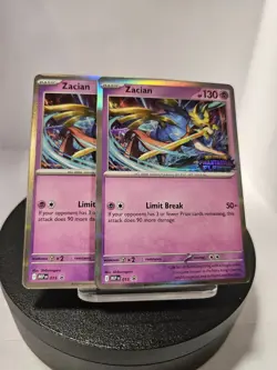 2x Zacian Pre-Release Stamped Promo Phantasmal Flames Pokemon Card NM FAST - Image 2