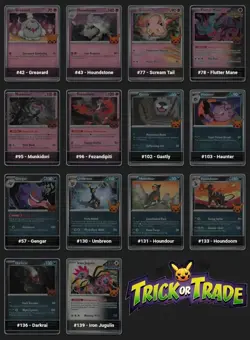 Pokemon Trick Or Trade 2024 Complete Set, all 30 cards sleeved - Image 2