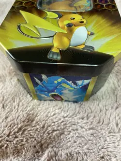 Pokemon TCG Hidden Fates Raichu Tin Empty With Full Art Card - Image 2