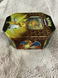 Pokemon TCG Hidden Fates Raichu Tin Empty With Full Art Card - Image 3