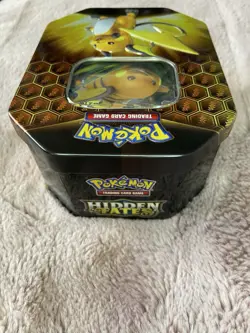 Pokemon TCG Hidden Fates Raichu Tin Empty With Full Art Card - Image 4