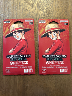 One Piece Card Game Carrying On His Will OP-13 Sleeved Booster Pack Set Lot of 2 - Image 2