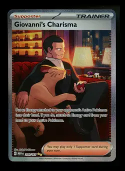 #2 Giovanni's Charisma 204/165 151 Scarlet Violet MEW IR Pokemon Card TCG - Image 1