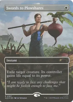 MTG Swords to Plowshares (2167) *Foil* Secret Lair: Dwight The Office NM/MT - Image 1