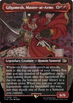 Gilgamesh, Master-at-Arms BORDERLESS Final Fantasy Magic MTG NM - Image 1