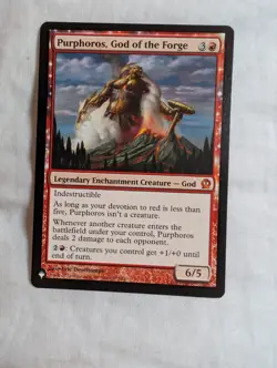 Purphoros, God of the Forge Theros Regular (Near Mint, Pack to Sleeve) - Image 1