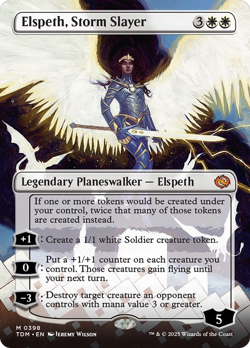 Elspeth, Storm Slayer (Borderless) [Tarkir: Dragonstorm] Magic MTG - Image 1