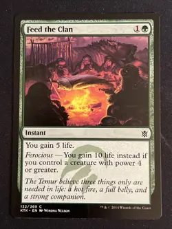 1x Feed the Clan (132) Khans of Tarkir LP MTG Magic the Gathering x1 MKE - Image 1