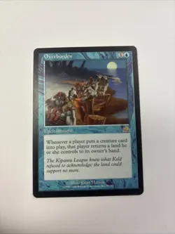 Overburden MP English MTG Prophecy 39 / 143 Regular Return Lands Enchantment - Image 1