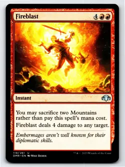 Fireblast U Dominaria Remastered # 119 NM Normal - Image 1