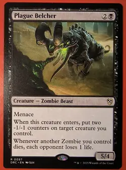 MTG, AETHERDRIFT: PLAGUE BELCHER - RARE #0097 DRC, REGULAR , NM - Image 1