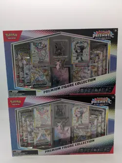 (2) Pokemon TCG Scarlet & Violet Prismatic Evolutions Premium Figure Collection - Image 1