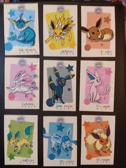 Pokemon Let's Go Eevee Database Peru Square Set EEVEELUTIONS HEART HOLO - Image 4