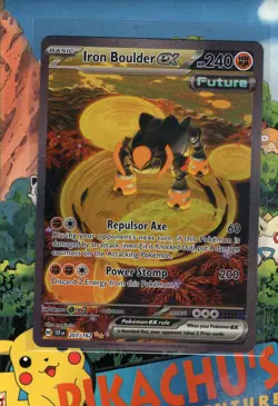 Pokemon TCG Iron Boulder ex 207/162 Temporal Forces SIR NM/M - Image 1