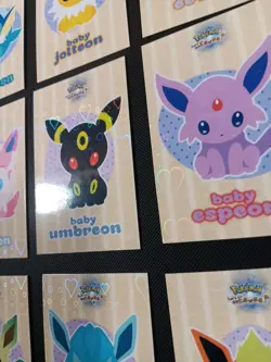 Pokemon Let's Go Eevee Database Peru Baby Set Eeveelutions Full Heart Holo Set - Image 2