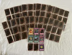 YuGioh LOT BUNDLE COLLECTION BINDER SLEEVES OF 142 CARDS - Image 2